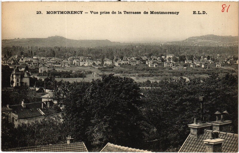 Carte postale ancienne Montmorency Vue prise de la Terrasse France à Montmorency