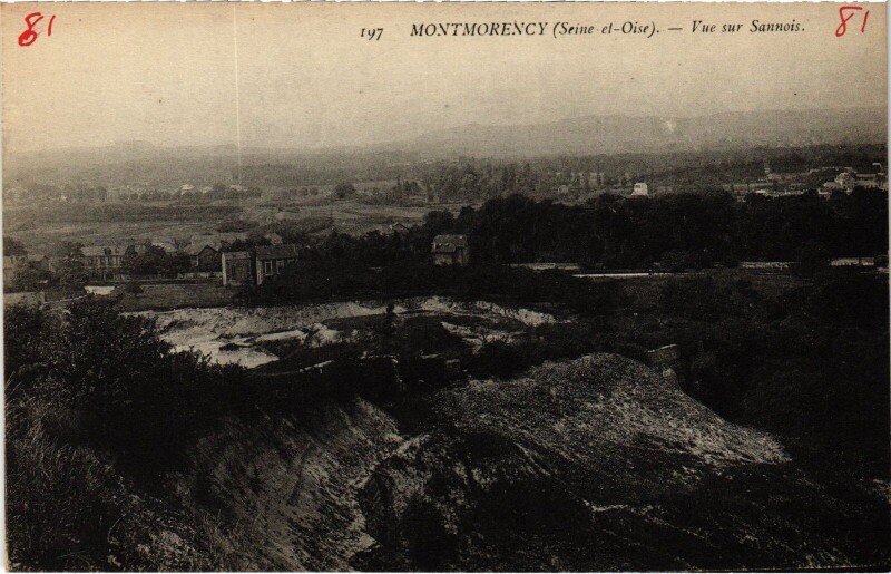 Carte postale ancienne Montmorency Vue sur Sannois France à Montmorency