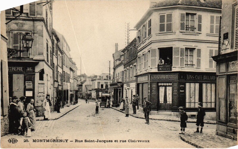 Carte postale ancienne Montmorency Rue Saint-Jacques France à Montmorency