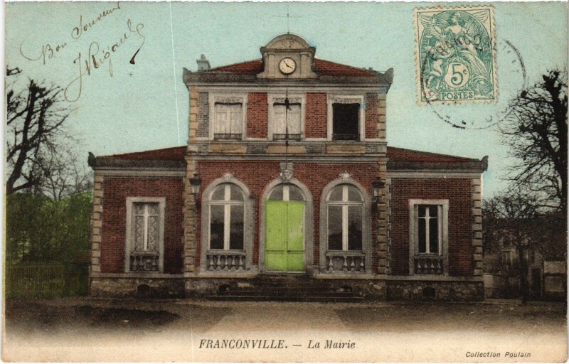 Carte postale ancienne Franconville La Mairie France à Franconville