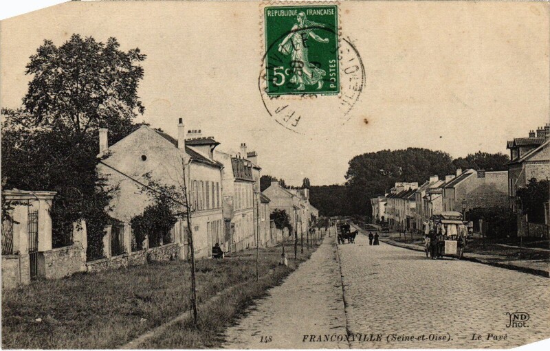 Carte postale ancienne Franconville Le Pave France à Franconville