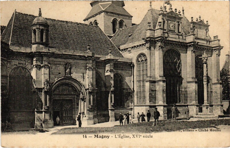 Carte postale ancienne Magny en Vexin L'Eglise, XVIe siecle France à Magny-en-Vexin