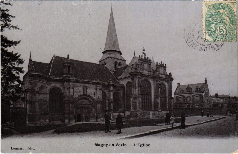 Carte postale ancienne Magny en Vexin L'Eglise France à Magny-en-Vexin