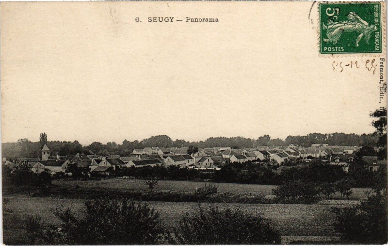 Carte postale ancienne Seugy Panorama France à Seugy