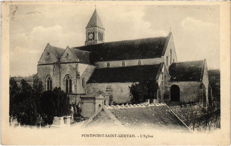 Carte postale ancienne Saint-Gervais L'Eglise France à Saint-Gervais