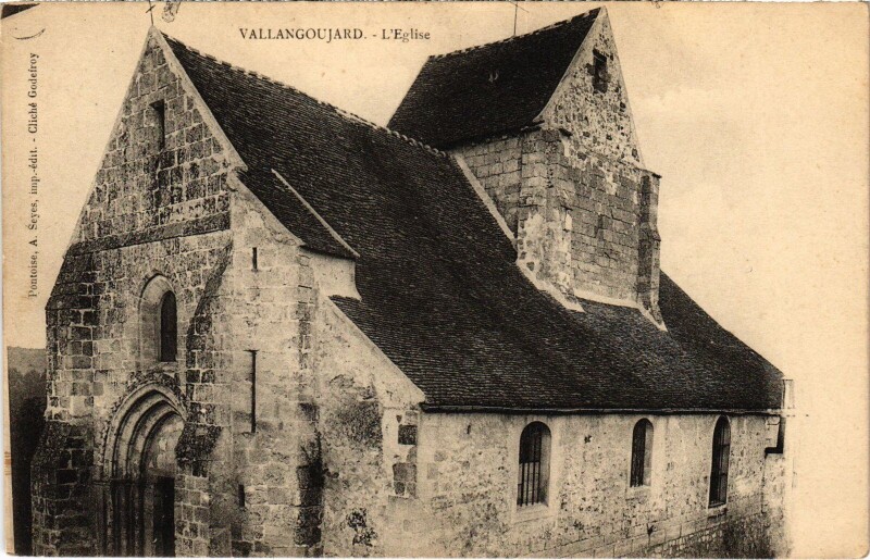 Carte postale ancienne Vallangoujard L'Eglise France à Vallangoujard