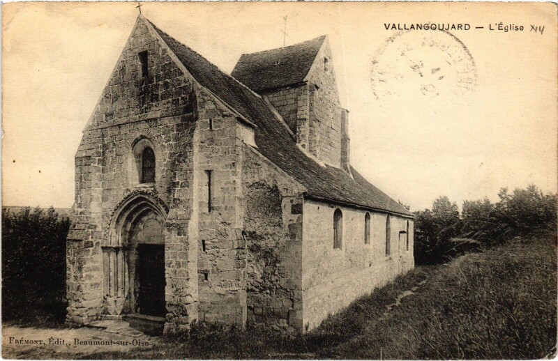 Carte postale ancienne Vallangoujard L'Eglise France à Vallangoujard