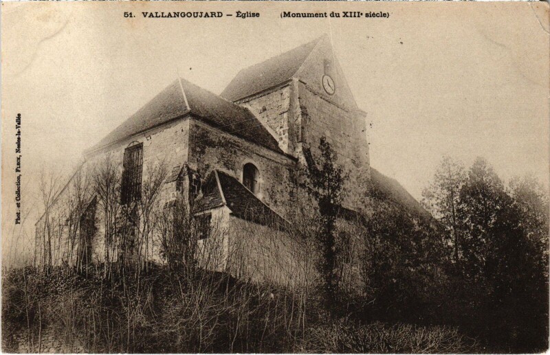 Carte postale ancienne Vallangoujard Eglise France à Vallangoujard