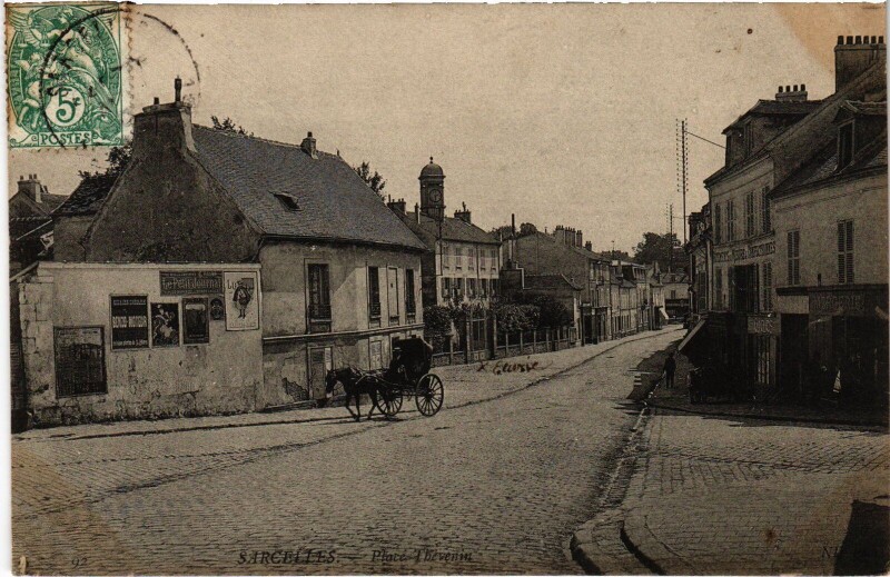 Carte postale ancienne Sarcelles Place Thevenin France à Sarcelles