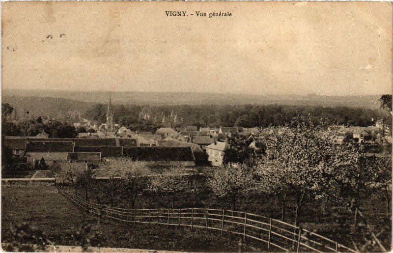 Carte postale ancienne Vigny Vue Generale France à Vigny
