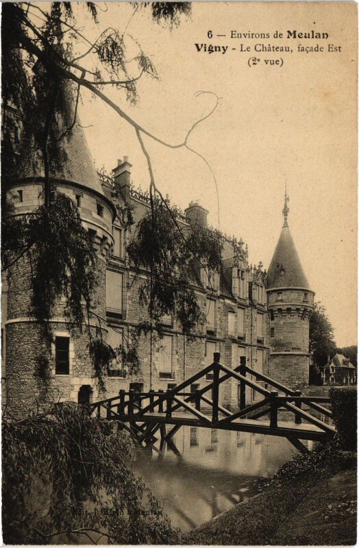 Carte postale ancienne Vigny Le Chateau, facade Est France à Vigny