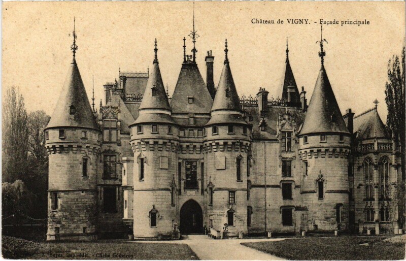 Carte postale ancienne Vigny Chateau, Facade principale France à Vigny