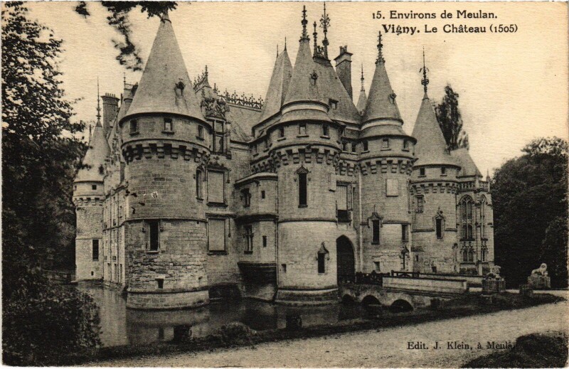 Carte postale ancienne Vigny Le Chateau France à Vigny