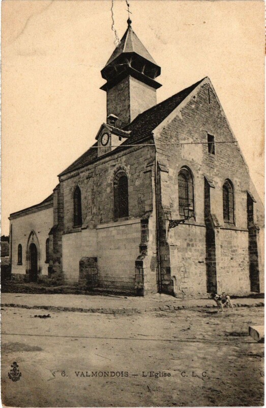 Carte postale ancienne Valmondois L'Eglise France à Valmondois