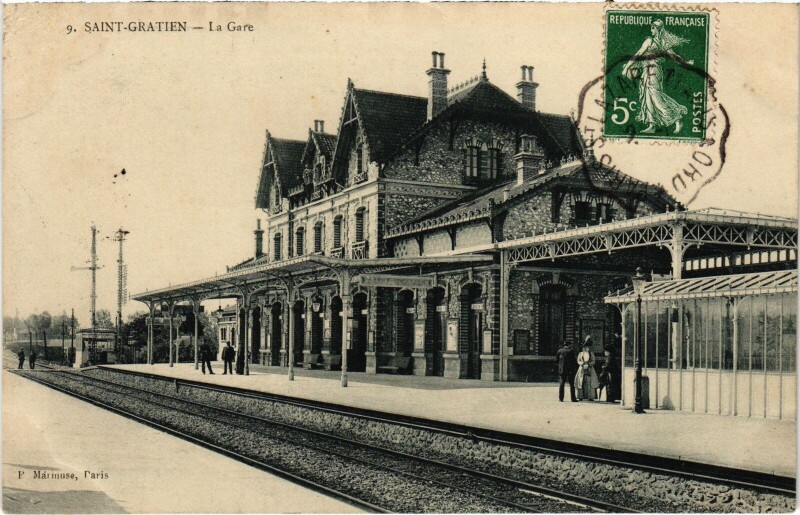 Carte postale ancienne Saint-Gratien La Gare France à Saint-Gratien