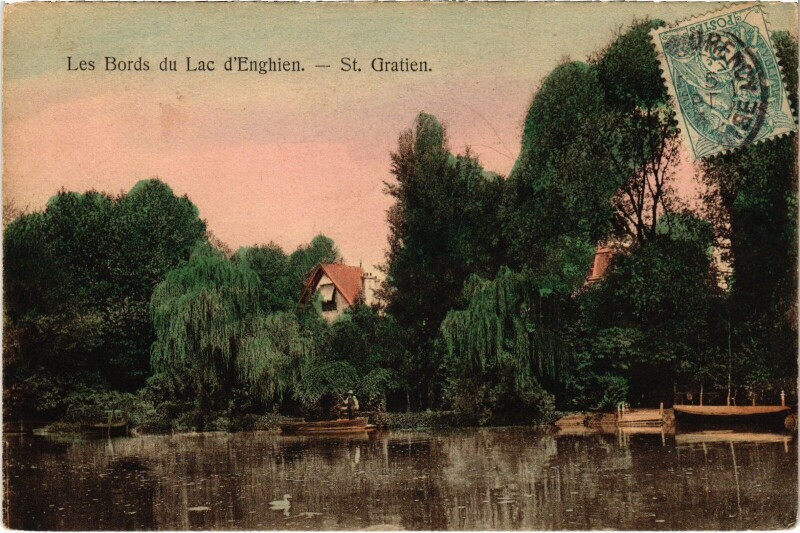 Carte postale ancienne Saint-Gratien Les Bords du Lac d'Enghien France à Saint-Gratien