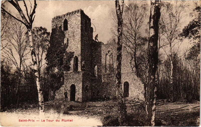Carte postale ancienne Saint-Prix La Tour du Plumet France à Saint-Prix