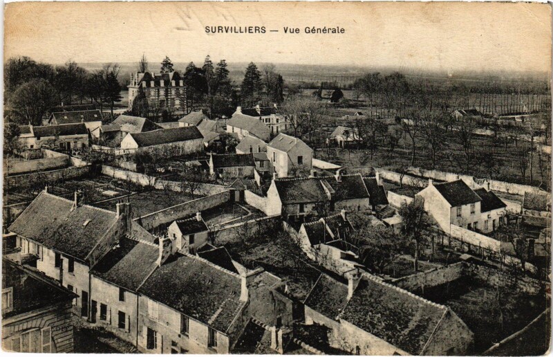 Carte postale ancienne Survilliers Vue Generale France à Survilliers