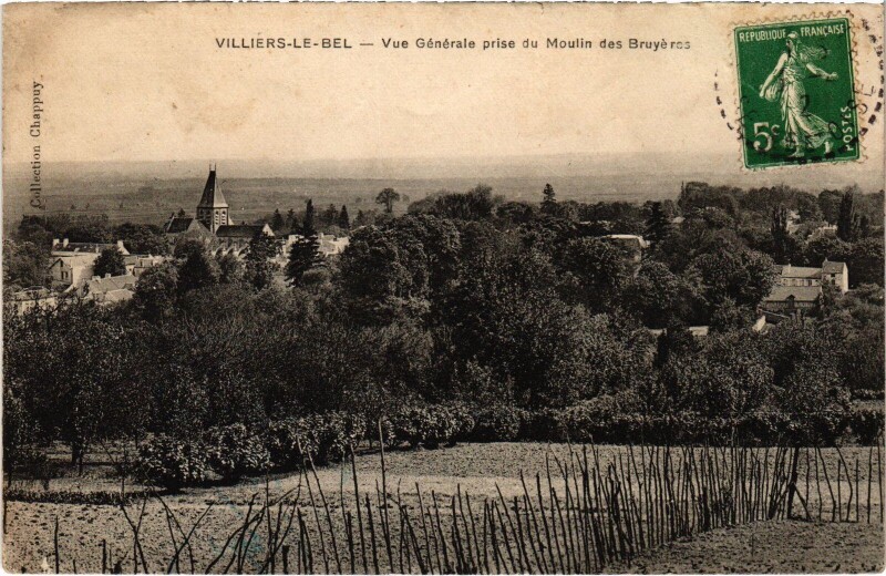 Carte postale ancienne Villiers le Bel Vue Generale prise du Moulin France à Villiers-le-Bel