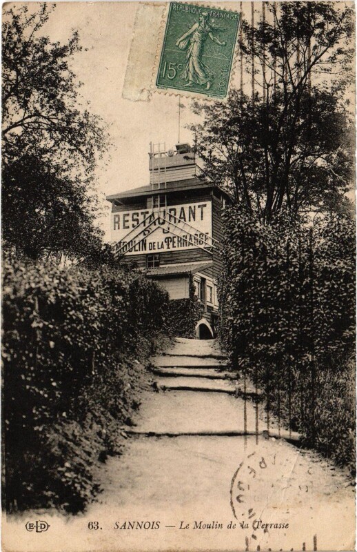 Carte postale ancienne Sannois Le Moulin de la Terrasse France à Sannois