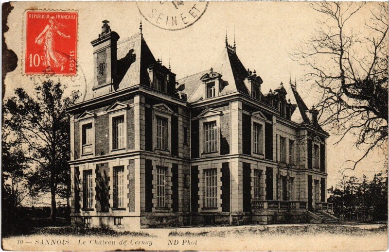 Carte postale ancienne Sannois Le Chateau de Cernay France à Sannois