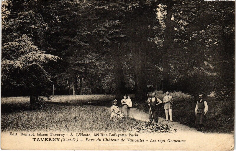 Carte postale ancienne Taverny Parc du Chateau de Vaucelles France à Taverny