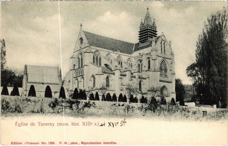 Carte postale ancienne Taverny L'Eglise France à Taverny
