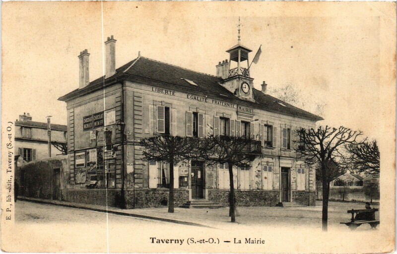 Carte postale ancienne Taverny La Mairie France à Taverny