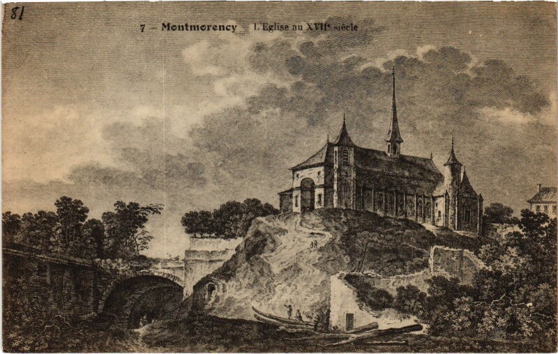 Carte postale ancienne Montmorency L'Eglise France à Montmorency