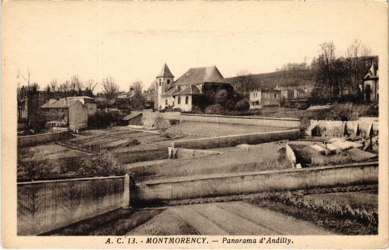 Carte postale ancienne Montmorency Panorama d'Andilly France à Andilly