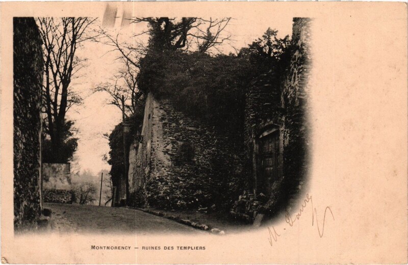 Carte postale ancienne Montmorency Ruines des Templiers France à Montmorency