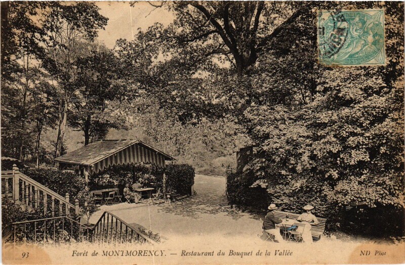 Carte postale ancienne Montmorency Restaurant du Bouquet de la Vallee France à Montmorency