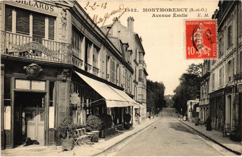 Carte postale ancienne Montmorency Avenue Emile France à Montmorency