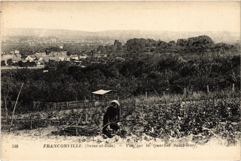 Carte postale ancienne Franconville Vue sur le Quartier Saint-Marc France à Franconville