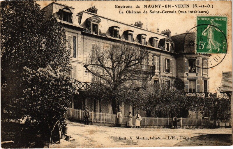 Carte postale ancienne Magny en Vexin Le Chateau de St.Gervais France à Magny-en-Vexin