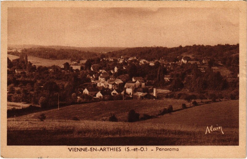 Carte postale ancienne Vienne-En-Aerhies Panorama France