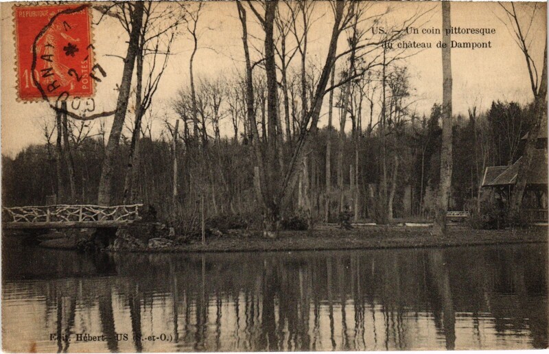Carte postale ancienne Us Un coin pitt du Chateau de Dampont France