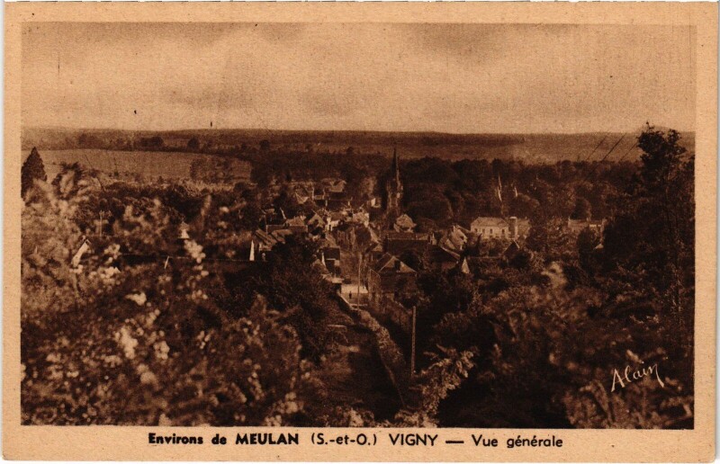 Carte postale ancienne Vigny Vue Generale France à Vigny
