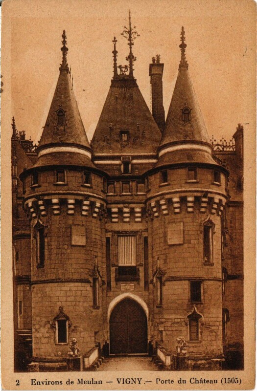 Carte postale ancienne Vigny Porte du Chateau France à Vigny
