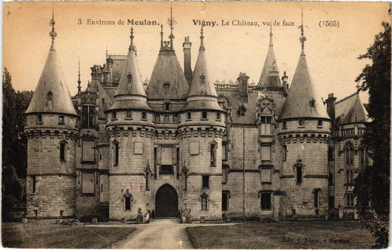 Carte postale ancienne Vigny Le Chateau France à Vigny