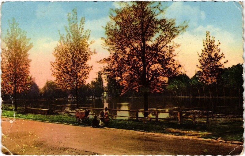 Carte postale ancienne Viarmes Lac de Royaumont France à Viarmes