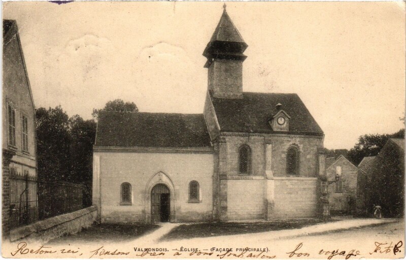 Carte postale ancienne Valmondois Eglise France à Valmondois