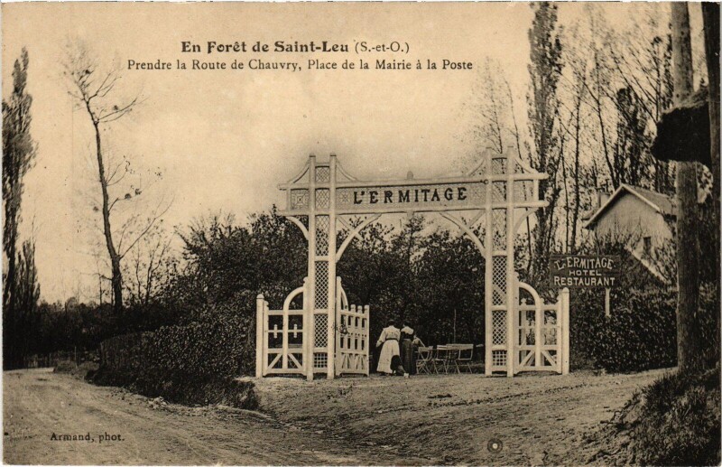 Carte postale ancienne Saint-Leu Prendre la Route Chauvry France à Chauvry