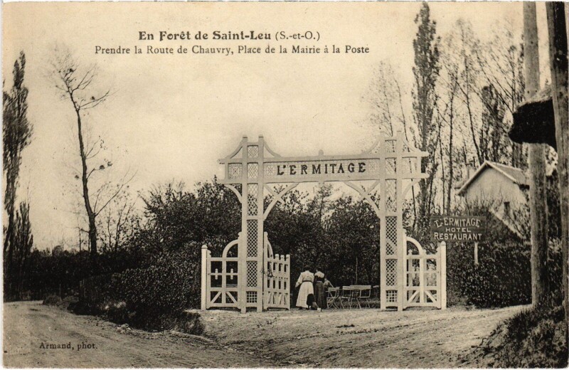 Carte postale ancienne Saint-Leu Prendre la Route Chauvry France à Chauvry