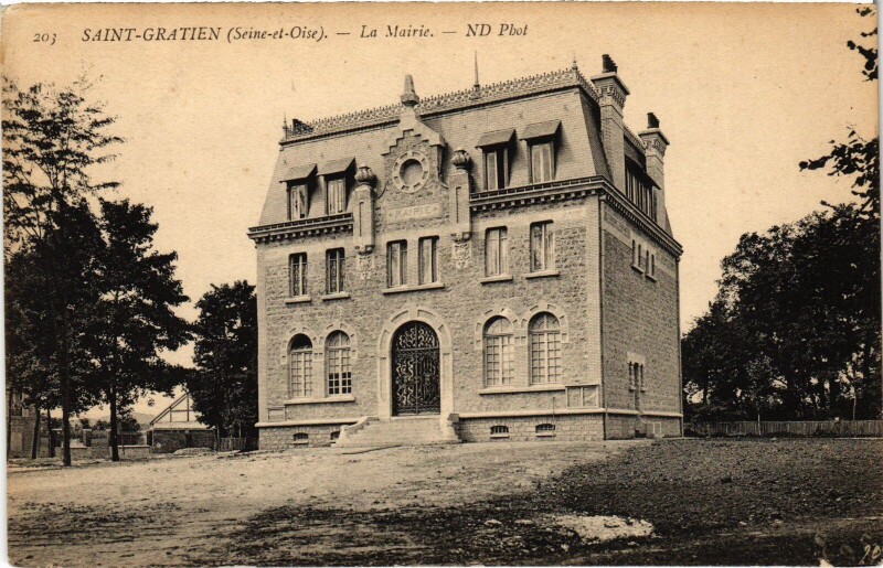 Carte postale ancienne Saint-Gratien La Mairie France à Saint-Gratien