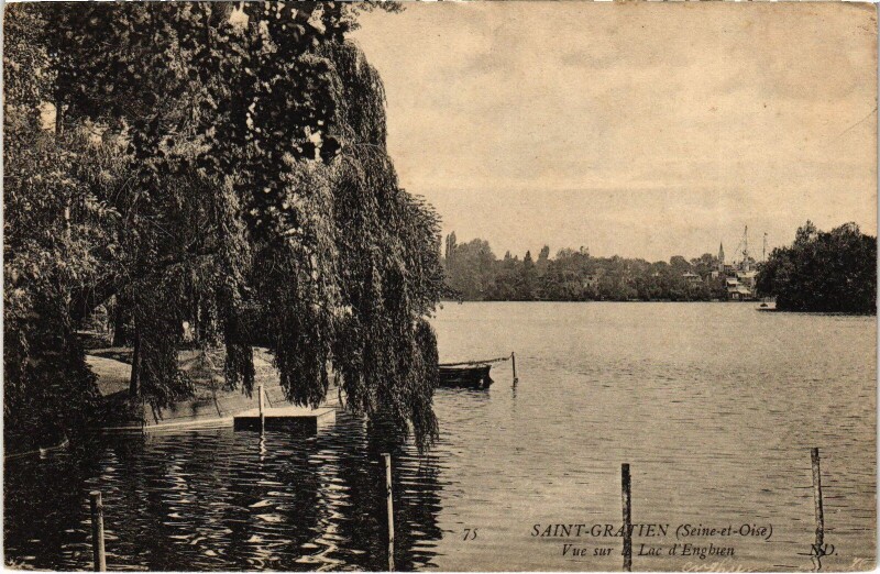 Carte postale ancienne Saint-Gratien Vue sur le Lac d'Enghien France à Saint-Gratien