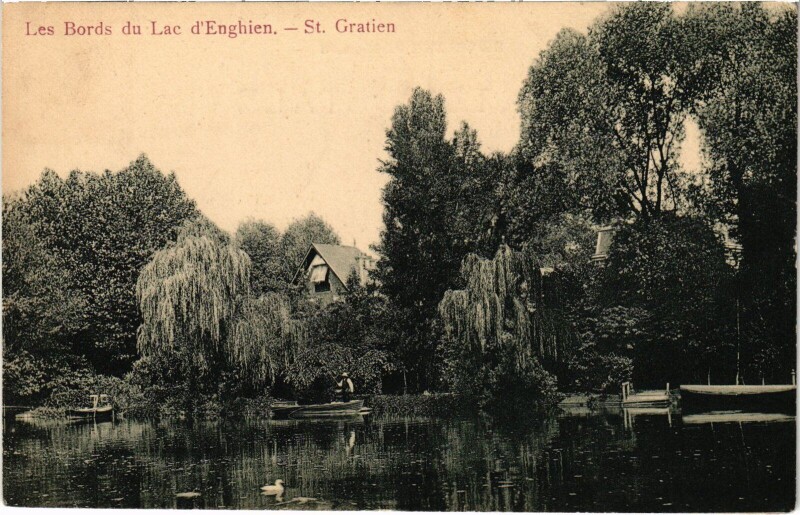 Carte postale ancienne Saint-Gratien Les Bords du Lac d'Enghien France à Saint-Gratien
