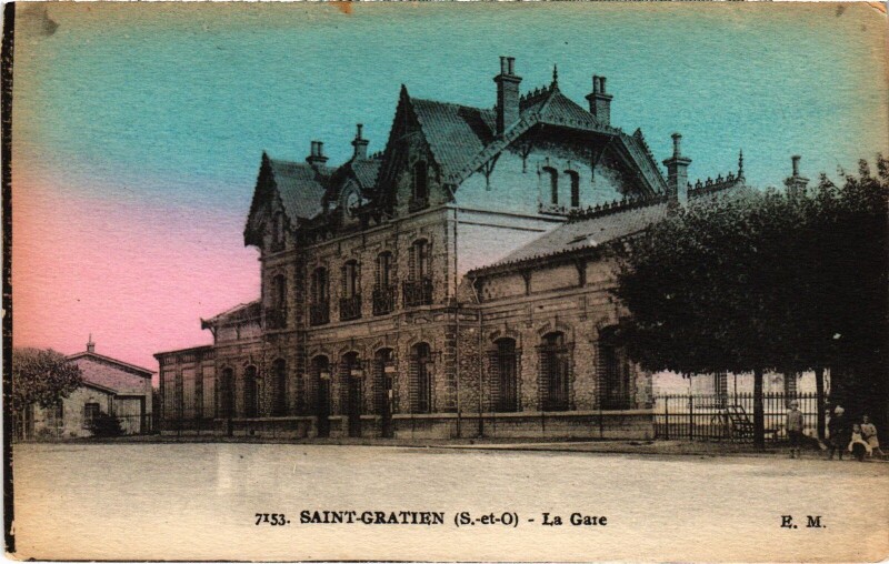 Carte postale ancienne Saint-Gratien La Gare France à Saint-Gratien