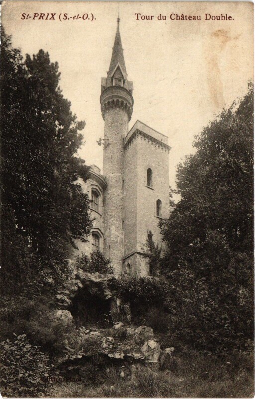 Carte postale ancienne Saint-Prix Tour du Chateau Double France à Saint-Prix