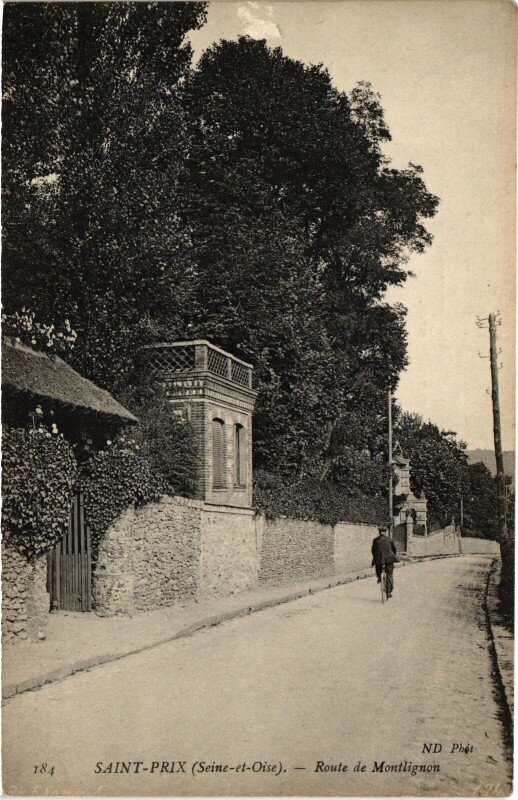 Carte postale ancienne Saint-Prix Route de Montlignon France à Montlignon